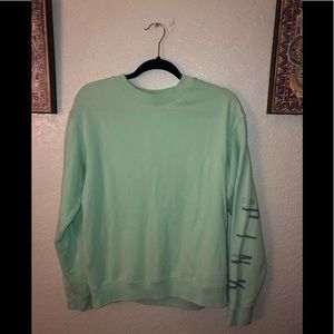 Green PINK Yoga Crewneck
